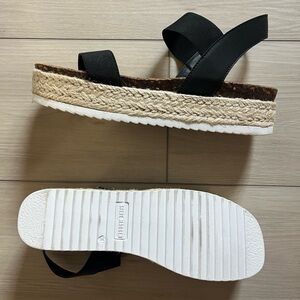 STEVE MADDEN black & tan Espadrilles - BOHO Size 10